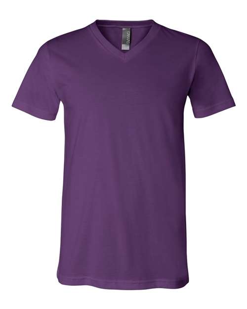 Unisex Jersey V-Neck Tee BELLA + CANVAS Team Purple