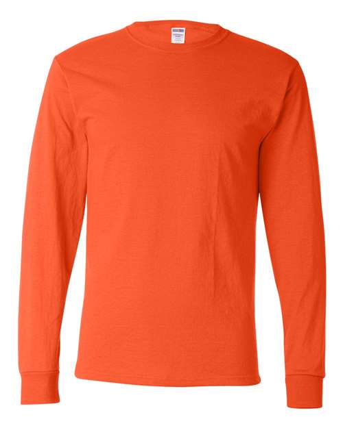 Unisex Dri-Power® Long Sleeve 50/50 T-Shirt JERZEES Burnt Orange