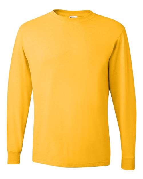 Unisex Dri-Power® Long Sleeve 50/50 T-Shirt JERZEES Island Yellow