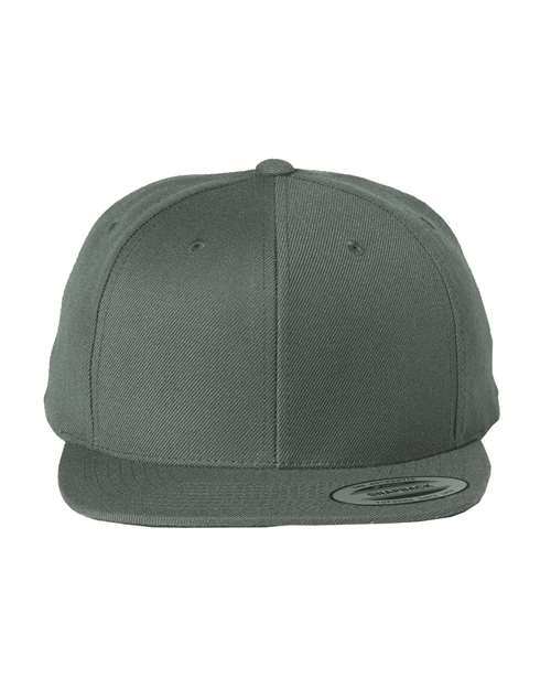 Premium Flat Bill Snapback Cap YP Classics Dark Grey Adjustable