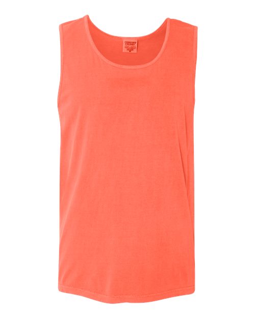 Unisex Garment-Dyed Heavyweight Tank Top Comfort Colors Neon Red Orange