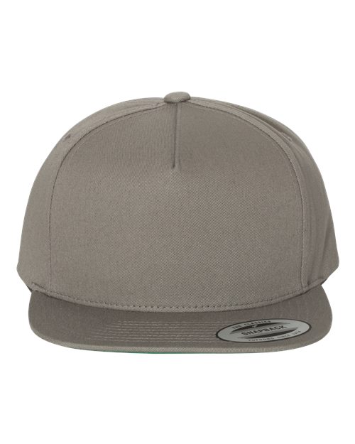 Five-Panel Cotton Twill Snapback Cap YP Classics Grey Adjustable
