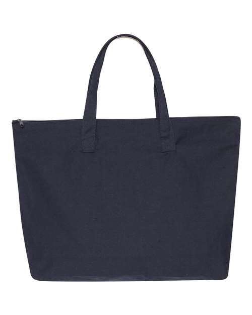 Tote with Top Zippered Closure Liberty Bags Navy One Size