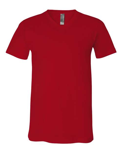 Unisex Jersey V-Neck Tee BELLA + CANVAS Red