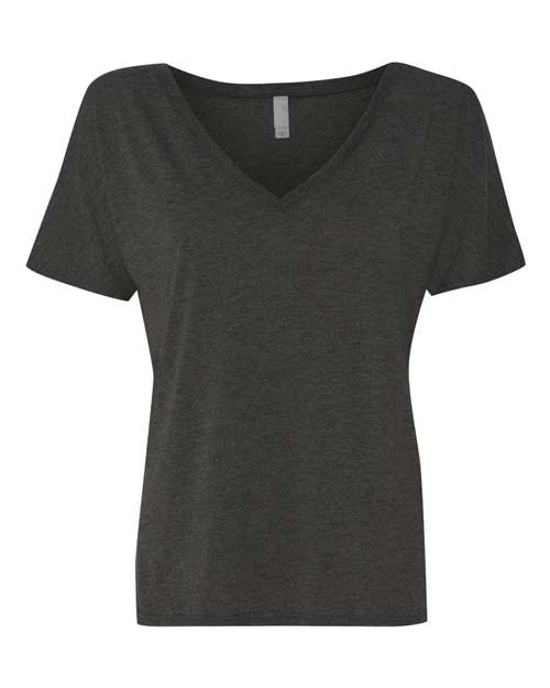 Women’s Slouchy V-Neck Tee BELLA + CANVAS Dark Grey Heather S