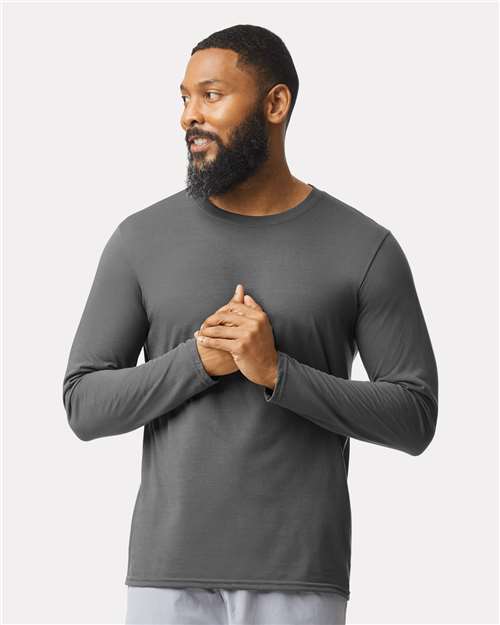 Unisex Performance® Long Sleeve T-Shirt Gildan Charcoal