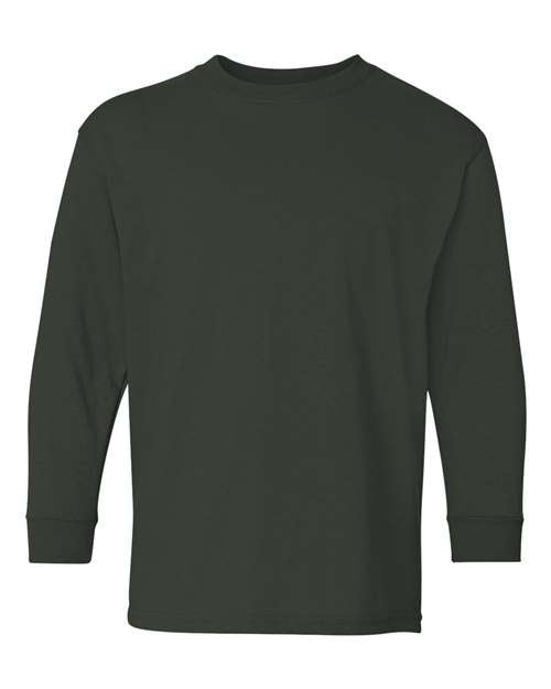 Youth Heavy Cotton™ Long Sleeve T-Shirt Gildan Forest Green