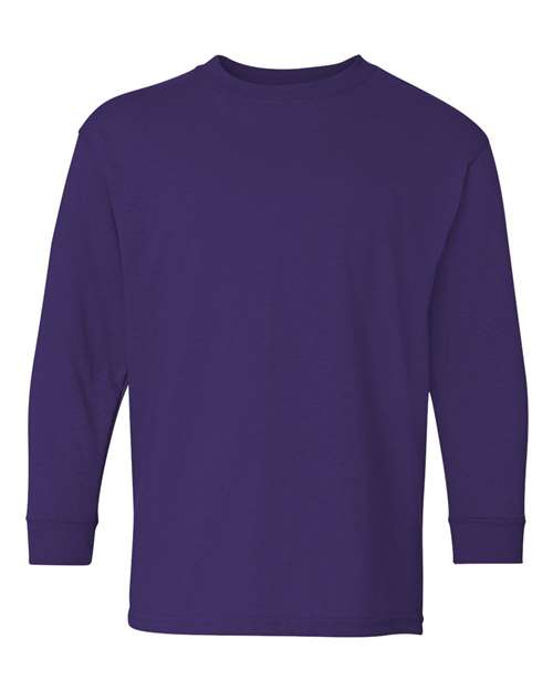 Youth Heavy Cotton™ Long Sleeve T-Shirt Gildan Purple