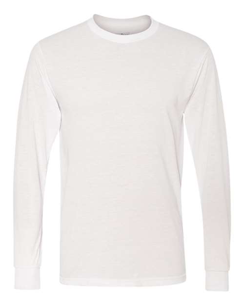 Unisex Dri-Power® Performance Long Sleeve T-Shirt JERZEES White