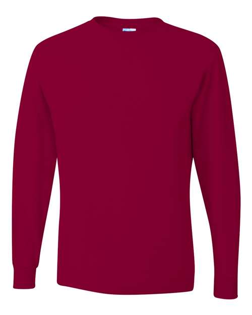 Unisex Dri-Power® Long Sleeve 50/50 T-Shirt JERZEES Cardinal
