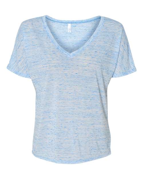 Women’s Slouchy V-Neck Tee BELLA + CANVAS Blue Marble