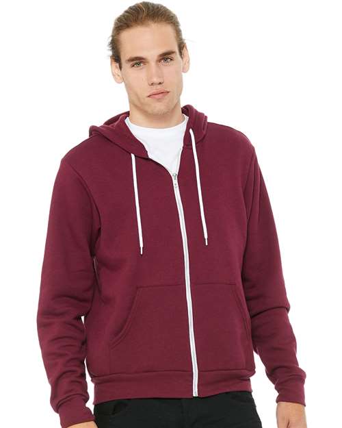 Unisex Sponge Fleece Full-Zip Hoodie Sweatshirt
