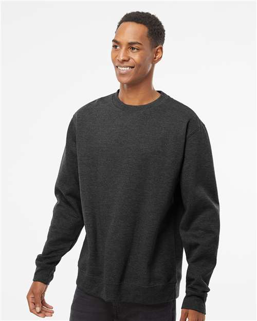 Unisex Midweight Crewneck Sweatshirt Independent Trading Co. Charcoal Heather