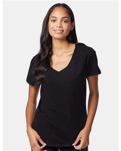 Women's Perfect-T V-Neck T-Shirt Hanes Black