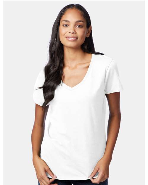 Women's Perfect-T V-Neck T-Shirt Hanes White