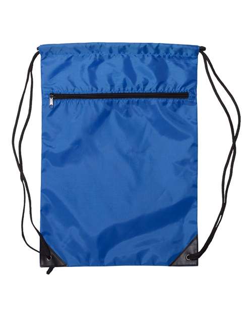 Zippered Drawstring Backpack Liberty Bags Royal One Size