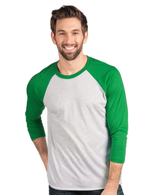Unisex Triblend Three-Quarter Raglan T-Shirt Next Level
