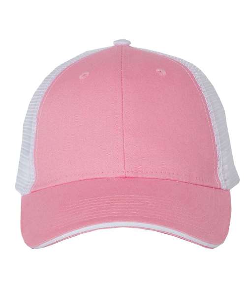 Sandwich Trucker Cap Valucap Pink White Adjustable