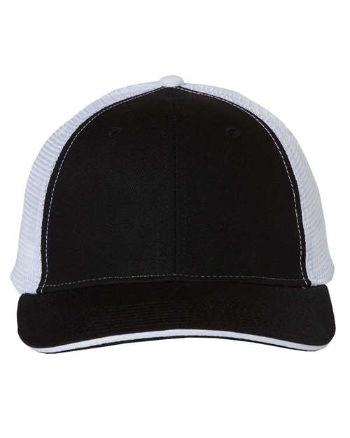 Sandwich Trucker Cap Valucap Black White Adjustable