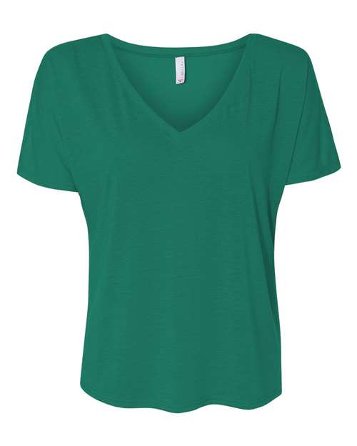 Women’s Slouchy V-Neck Tee BELLA + CANVAS Kelly 2XL