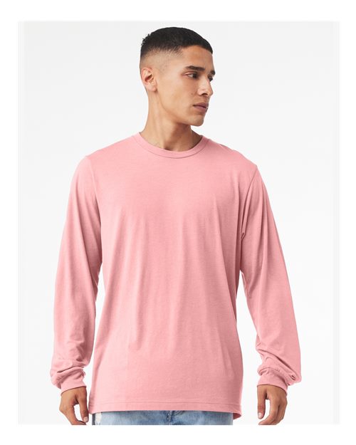 Unisex Jersey Long Sleeve Tee BELLA + CANVAS Pink
