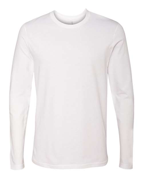Unisex Cotton Long Sleeve T-Shirt Next Level White