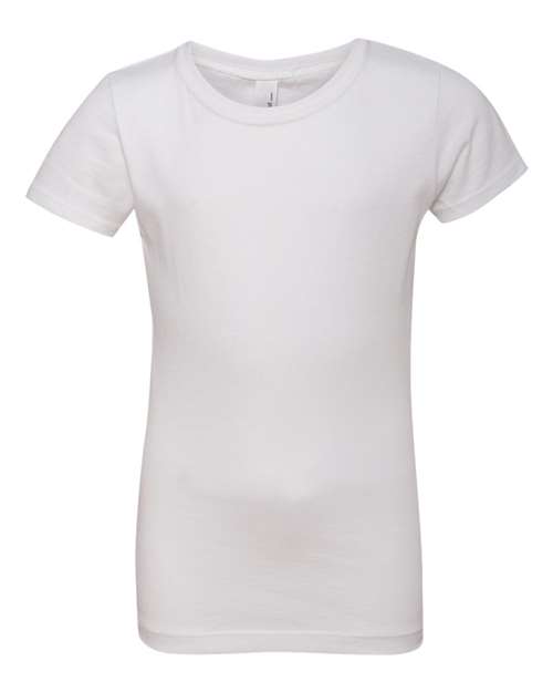 Girls’ Cotton Princess T-Shirt Next Level White