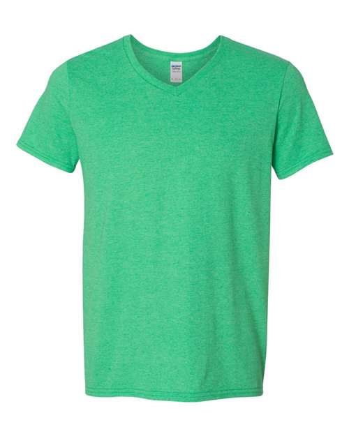 Unisex Softstyle® V-Neck T-Shirt Gildan Heather Irish Green