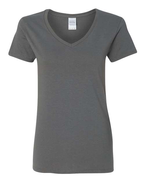 Women's Heavy Cotton™ V-Neck T-Shirt Gildan Charcoal