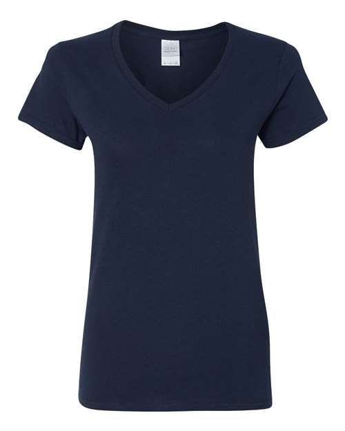 Women's Heavy Cotton™ V-Neck T-Shirt Gildan Navy