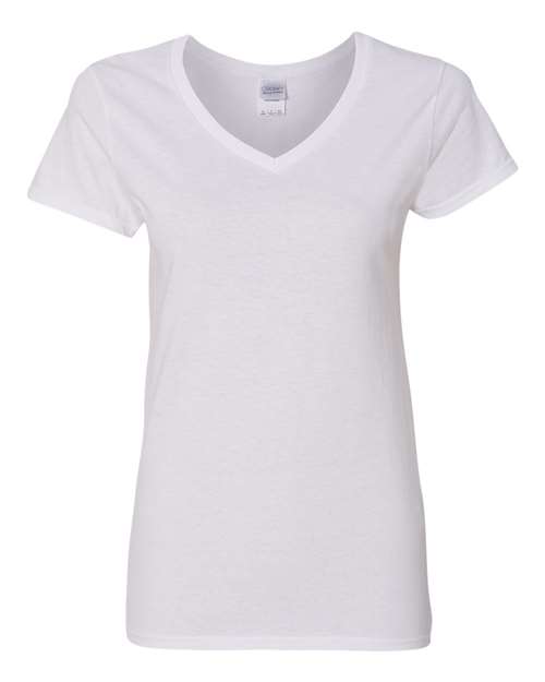 Women's Heavy Cotton™ V-Neck T-Shirt Gildan White
