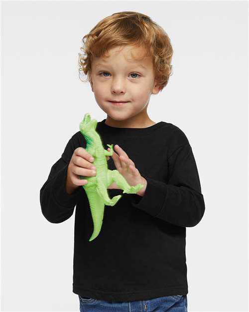 Toddler Fine Jersey Long Sleeve Tee Rabbit Skins Black