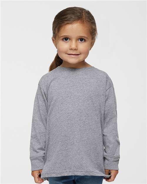 Toddler Fine Jersey Long Sleeve Tee Rabbit Skins Heather
