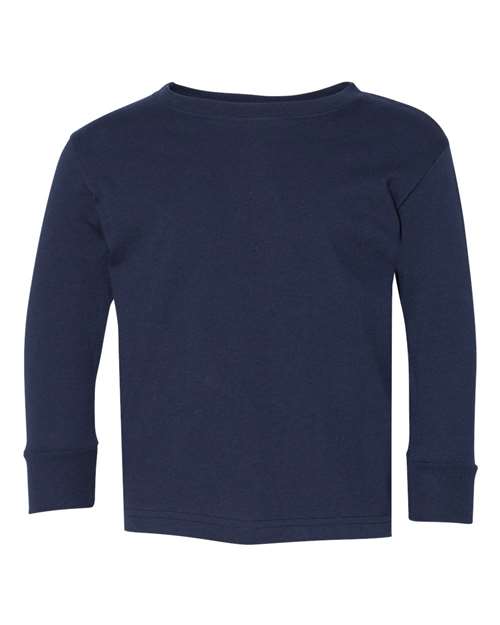 Toddler Fine Jersey Long Sleeve Tee Rabbit Skins Navy