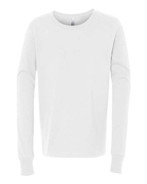 Youth Jersey Long Sleeve Tee BELLA + CANVAS White
