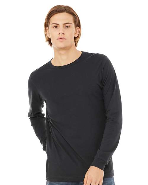 Unisex Jersey Long Sleeve Tee BELLA + CANVAS Dark Grey