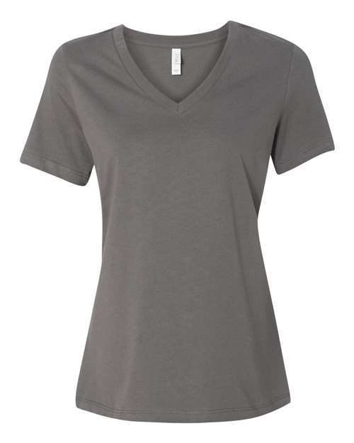 Women’s Relaxed Jersey V-Neck Tee BELLA + CANVAS Asphalt