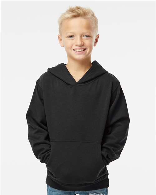 Youth Midweight Hooded Sweatshirt Independent Trading Co. Black