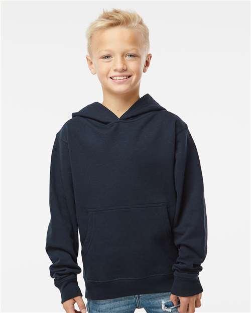 Youth Midweight Hooded Sweatshirt Independent Trading Co. Classic Navy