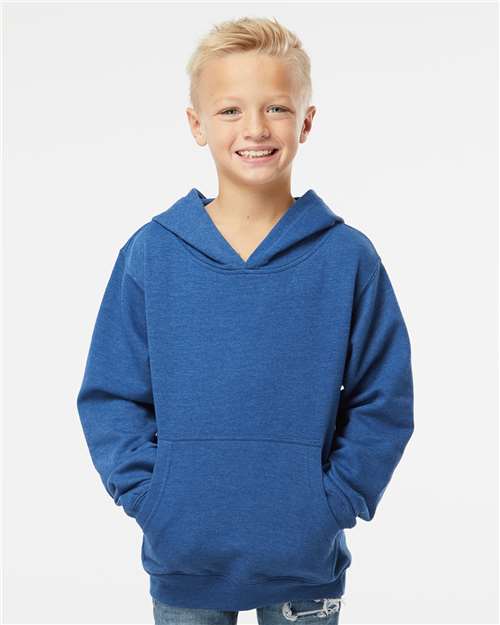 Youth Midweight Hooded Sweatshirt Independent Trading Co. Royal Heather