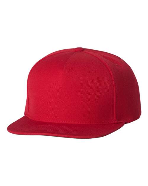 Premium Five-Panel Snapback Cap YP Classics Red Adjustable