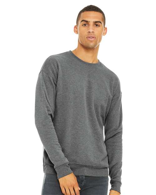 Unisex Sponge Fleece Drop Shoulder Crewneck Sweatshirt BELLA + CANVAS Deep Heather