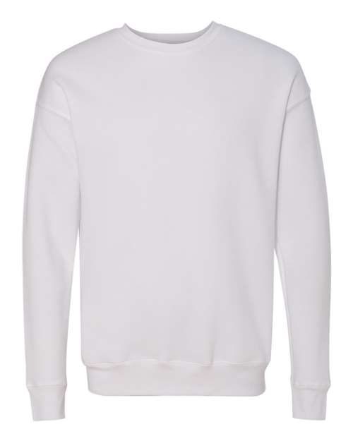 Unisex Sponge Fleece Drop Shoulder Crewneck Sweatshirt BELLA + CANVAS White