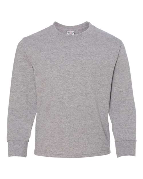 Youth Dri-Power® Long Sleeve 50/50 T-Shirt JERZEES Athletic Heather
