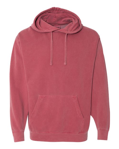 Unisex Garment-Dyed Hooded Sweatshirt Comfort Colors Crimson