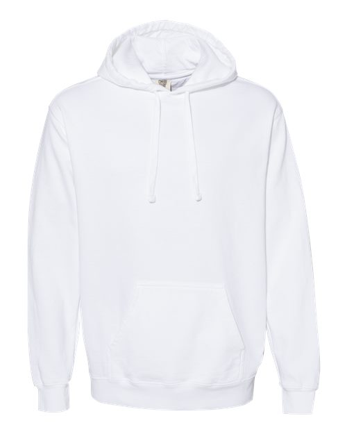 Unisex Garment-Dyed Hooded Sweatshirt Comfort Colors White