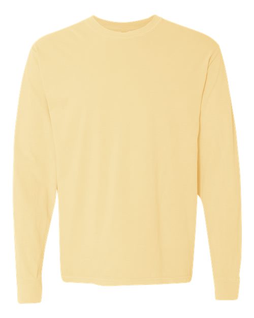 Unisex Garment-Dyed Heavyweight Long Sleeve T-Shirt Comfort Colors Butter