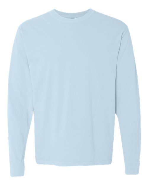 Unisex Garment-Dyed Heavyweight Long Sleeve T-Shirt Comfort Colors Chambray