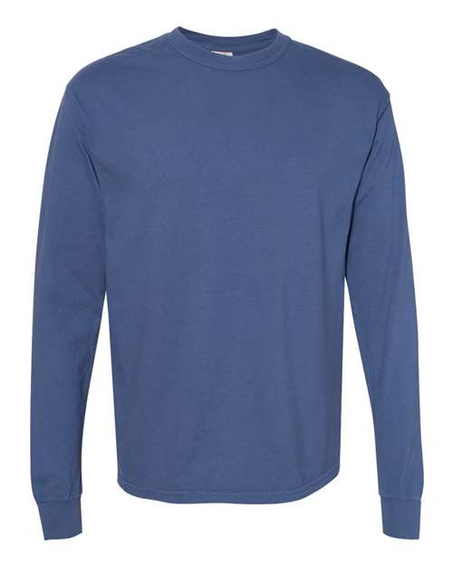Unisex Garment-Dyed Heavyweight Long Sleeve T-Shirt Comfort Colors China Blue