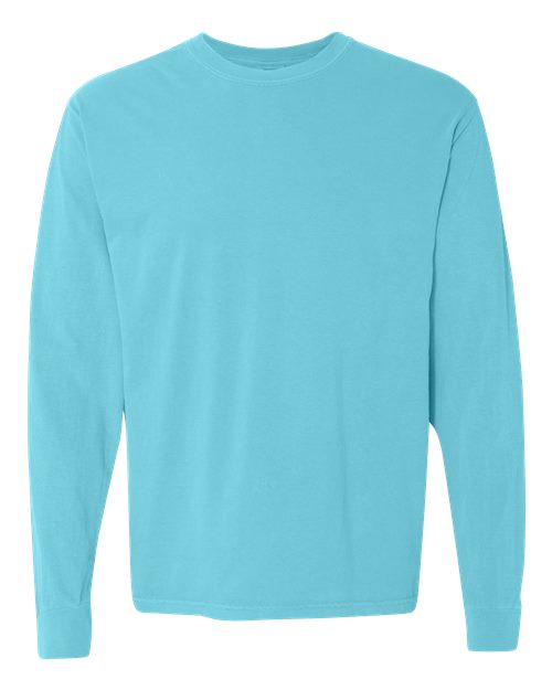 Unisex Garment-Dyed Heavyweight Long Sleeve T-Shirt Comfort Colors Lagoon